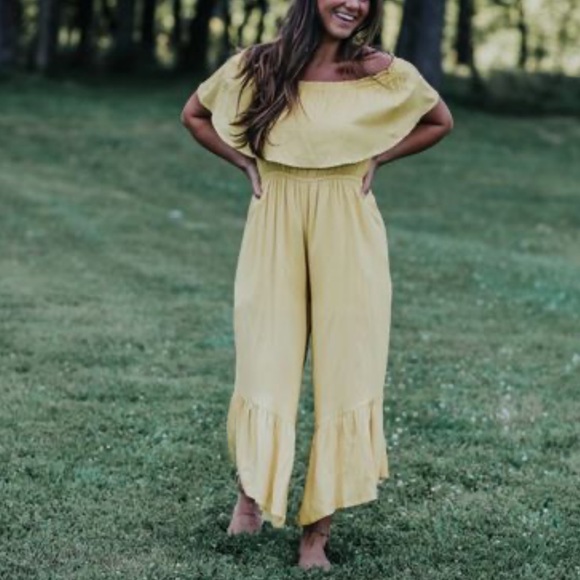 * S O L D * Bring On The Sunshine Jumpsuit - Picture 2 of 4